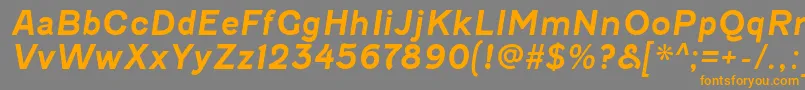 Weitere Informationen zur FenwickrgBolditalic-Schriftart FenwickrgBolditalic-Schriftart – Orangefarbene Schriften auf grauem Hintergrund