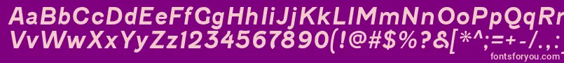 FenwickrgBolditalic Font – Pink Fonts on Purple Background