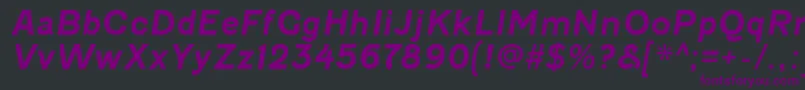 FenwickrgBolditalic-Schriftart – Violette Schriften auf schwarzem Hintergrund