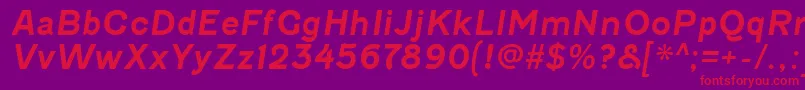 FenwickrgBolditalic Font – Red Fonts on Purple Background