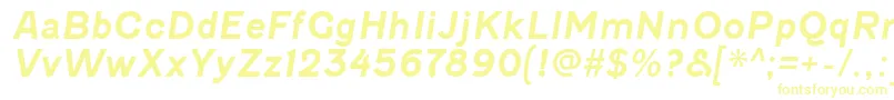 FenwickrgBolditalic-fontti – keltaiset fontit