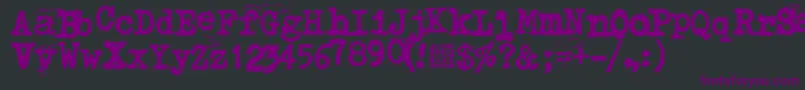 Typistys Font – Purple Fonts on Black Background