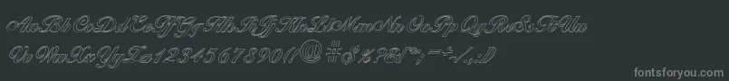 Więcej informacji o czcionce BallantinesoutlineBold Czcionka BallantinesoutlineBold – szare czcionki na czarnym tle