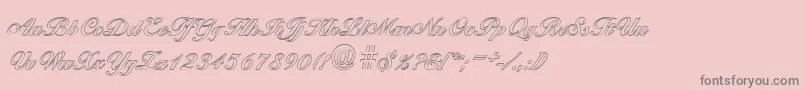 Fonte BallantinesoutlineBold – fontes cinzas em um fundo rosa