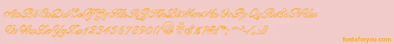 BallantinesoutlineBold Font – Orange Fonts on Pink Background