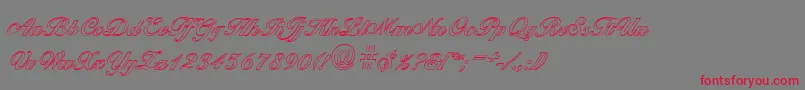 BallantinesoutlineBold Font – Red Fonts on Gray Background