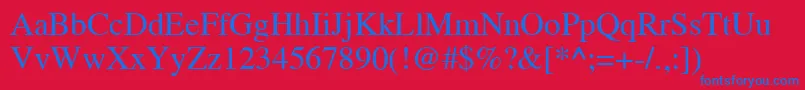 GielLite Font – Blue Fonts on Red Background