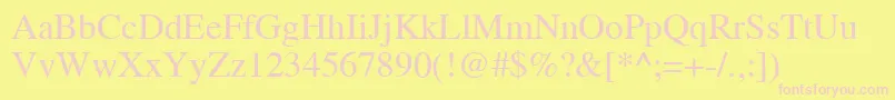 GielLite Font – Pink Fonts on Yellow Background