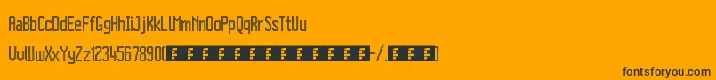 CitaroVoorDubbeleHoogteMiddendubbel Font – Black Fonts on Orange Background