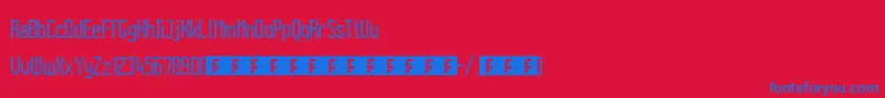 CitaroVoorDubbeleHoogteMiddendubbel Font – Blue Fonts on Red Background