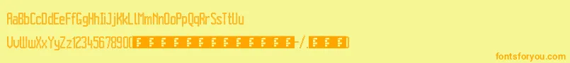 CitaroVoorDubbeleHoogteMiddendubbel Font – Orange Fonts on Yellow Background