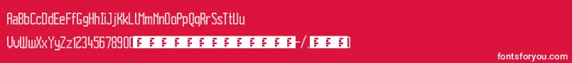 CitaroVoorDubbeleHoogteMiddendubbel Font – White Fonts on Red Background