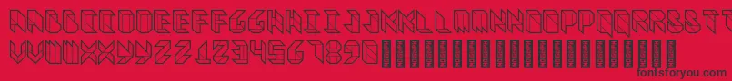 VitreousHeavy Font – Black Fonts on Red Background