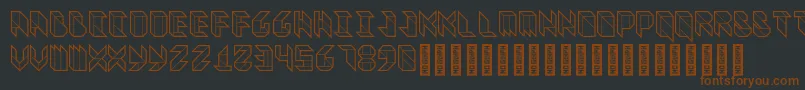 VitreousHeavy-fontti – ruskeat fontit mustalla taustalla