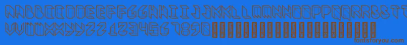 VitreousHeavy Font – Brown Fonts on Blue Background