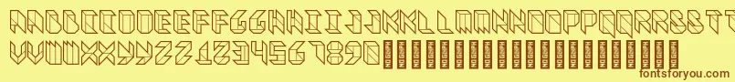 VitreousHeavy Font – Brown Fonts on Yellow Background