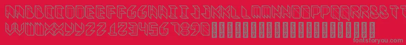 VitreousHeavy Font – Gray Fonts on Red Background