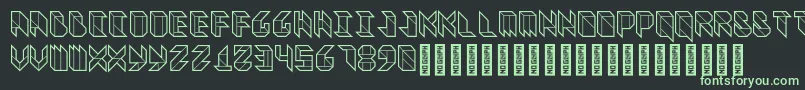VitreousHeavy Font – Green Fonts on Black Background