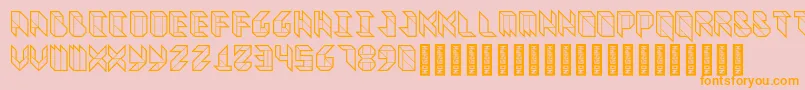 VitreousHeavy Font – Orange Fonts on Pink Background