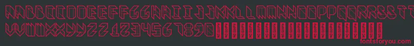VitreousHeavy Font – Red Fonts on Black Background