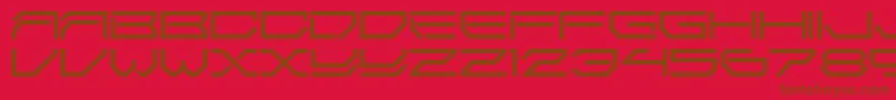 Czcionka 2589Ldr – brązowe czcionki na czerwonym tle