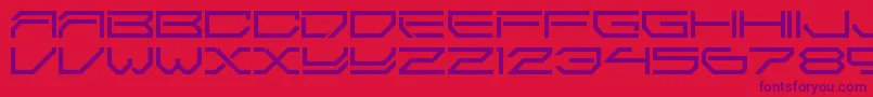 2589Ldr Font – Purple Fonts on Red Background