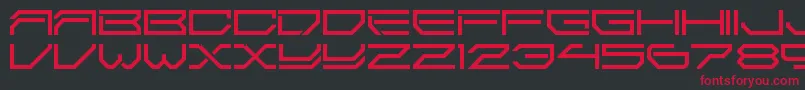 2589Ldr-fontti – punaiset fontit mustalla taustalla