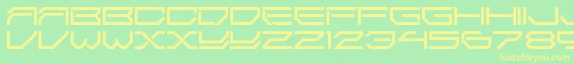Czcionka 2589Ldr – żółte czcionki na zielonym tle