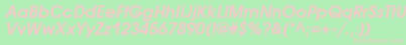 AvantgardecttBolditalic Font – Pink Fonts on Green Background