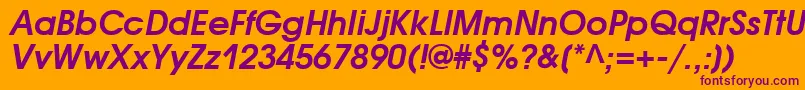 AvantgardecttBolditalic Font – Purple Fonts on Orange Background