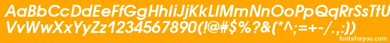 AvantgardecttBolditalic Font – White Fonts on Orange Background