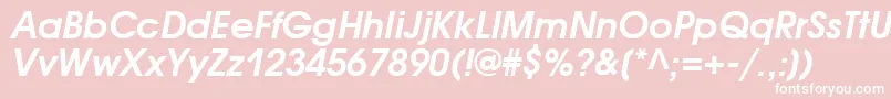 AvantgardecttBolditalic-Schriftart – Weiße Schriften auf rosa Hintergrund