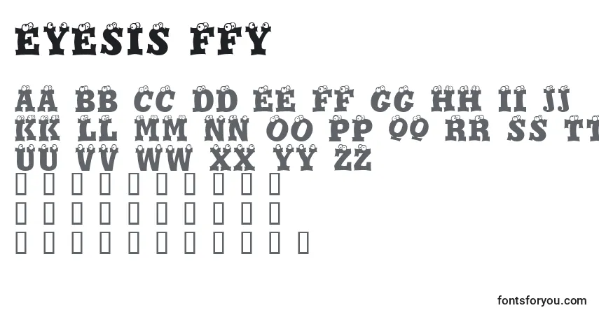 Schriftart Eyesis ffy – Alphabet, Zahlen, spezielle Symbole