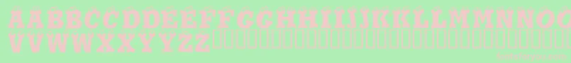 Eyesis ffy-fontti – vaaleanpunaiset fontit vihreällä taustalla