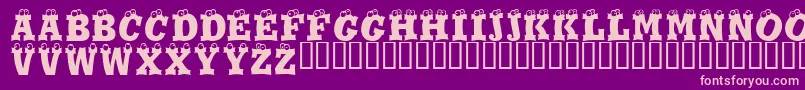 Eyesis ffy Font – Pink Fonts on Purple Background