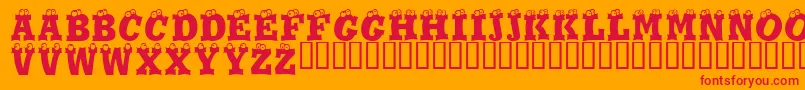 Eyesis ffy Font – Red Fonts on Orange Background