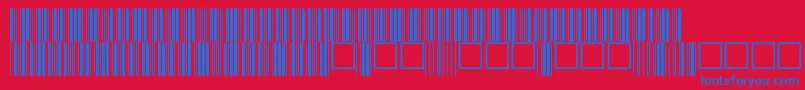 V100015-fontti – siniset fontit punaisella taustalla