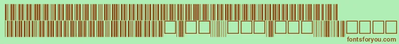 フォントV100015 – 緑の背景に茶色のフォント