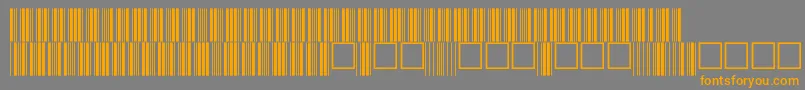 フォントV100015 – オレンジの文字は灰色の背景にあります。