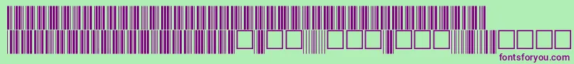 フォントV100015 – 緑の背景に紫のフォント
