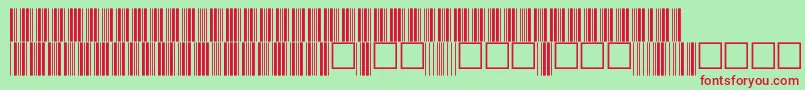 V100015-fontti – punaiset fontit vihreällä taustalla