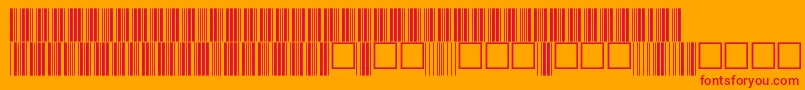 V100015 Font – Red Fonts on Orange Background