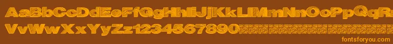 Шрифт Highlevel – оранжевые шрифты на коричневом фоне