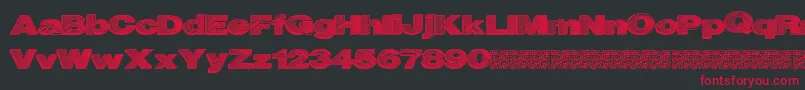 Highlevel Font – Red Fonts on Black Background