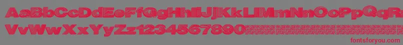 Highlevel Font – Red Fonts on Gray Background