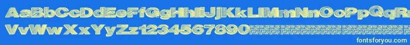 Highlevel Font – Yellow Fonts on Blue Background