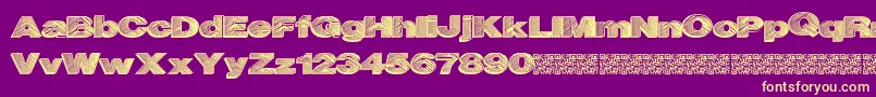 Шрифт Highlevel – жёлтые шрифты на фиолетовом фоне
