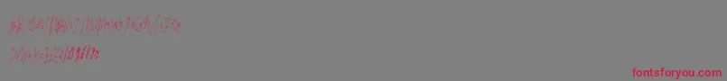 Weitere Informationen zur Lasthand-Schriftart Lasthand-Schriftart – Rote Schriften auf grauem Hintergrund