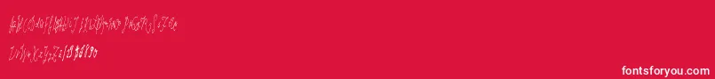 Lasthand Font – White Fonts on Red Background