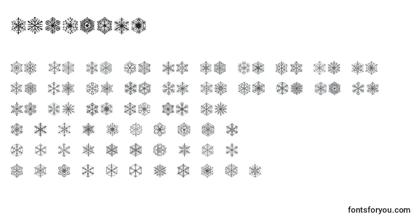 Fauxsnow Font – alphabet, numbers, special characters